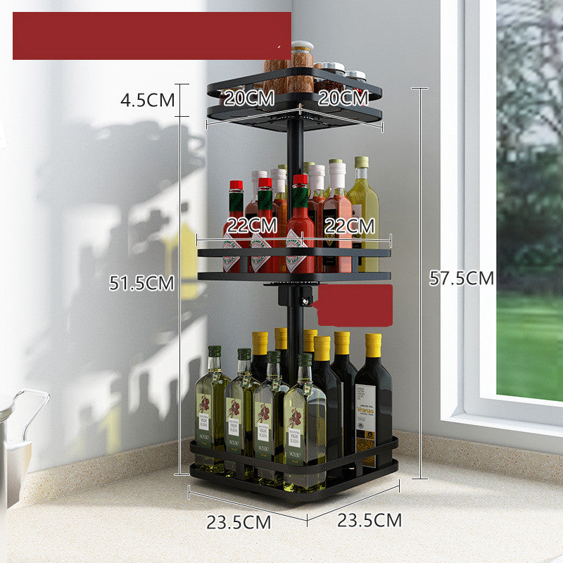 Kitchen Shelves Rotating Seasoning Rack