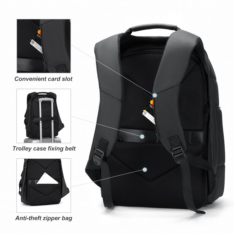 Fenruien Waterproof Backpack with USB Charging