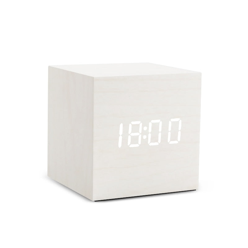 Wooden LED Alarm Clock